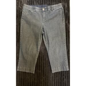 Bandalino Maureen Women's Jean Capris - Size 12, Dark Wash, 19.5" Inseam!
